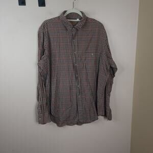 Ruff Hewn Flannel Shirt in Brown Size XL